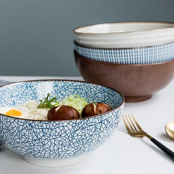 Japanese Ceramic Ramen Bowl 8 Inches