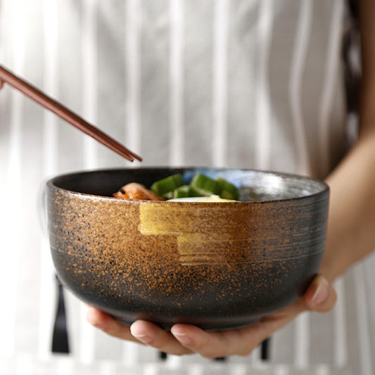 Japanese style ceramic ramen bowl