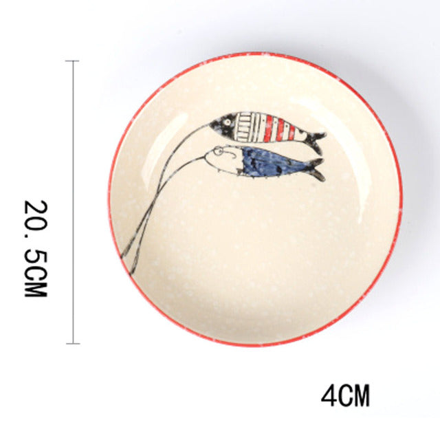 Ceramic deep plate 8 inch