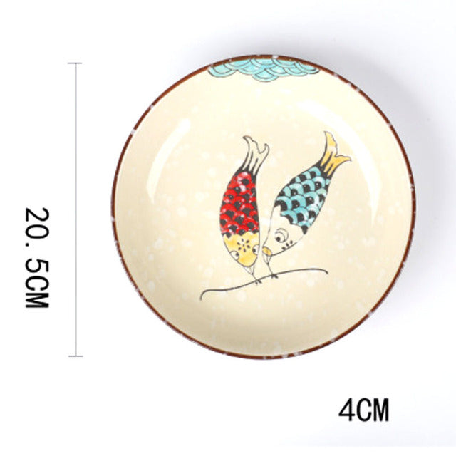 Ceramic deep plate 8 inch