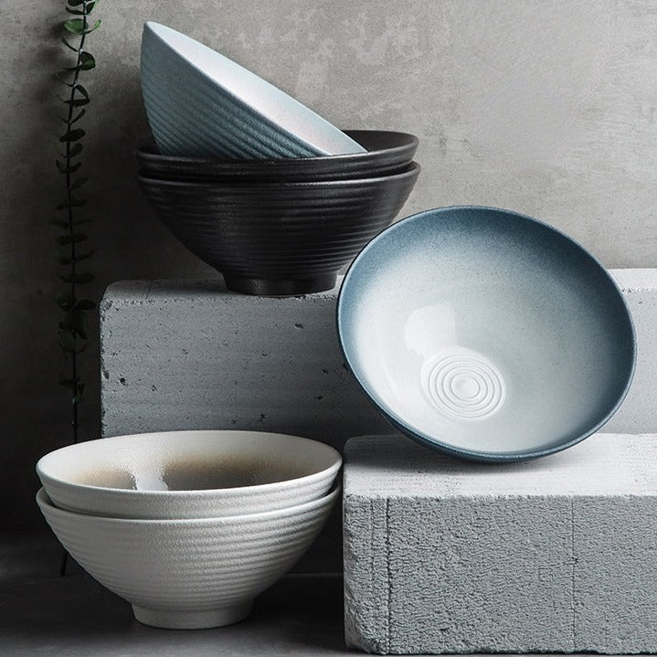 27 oz Stylish Pasta Bowl Set of 2 Yuzu Tenmoku Black – Zen Table Japan