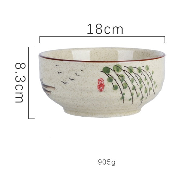 Japanese Vintage Style Ramen Bowl - 6/7 inch